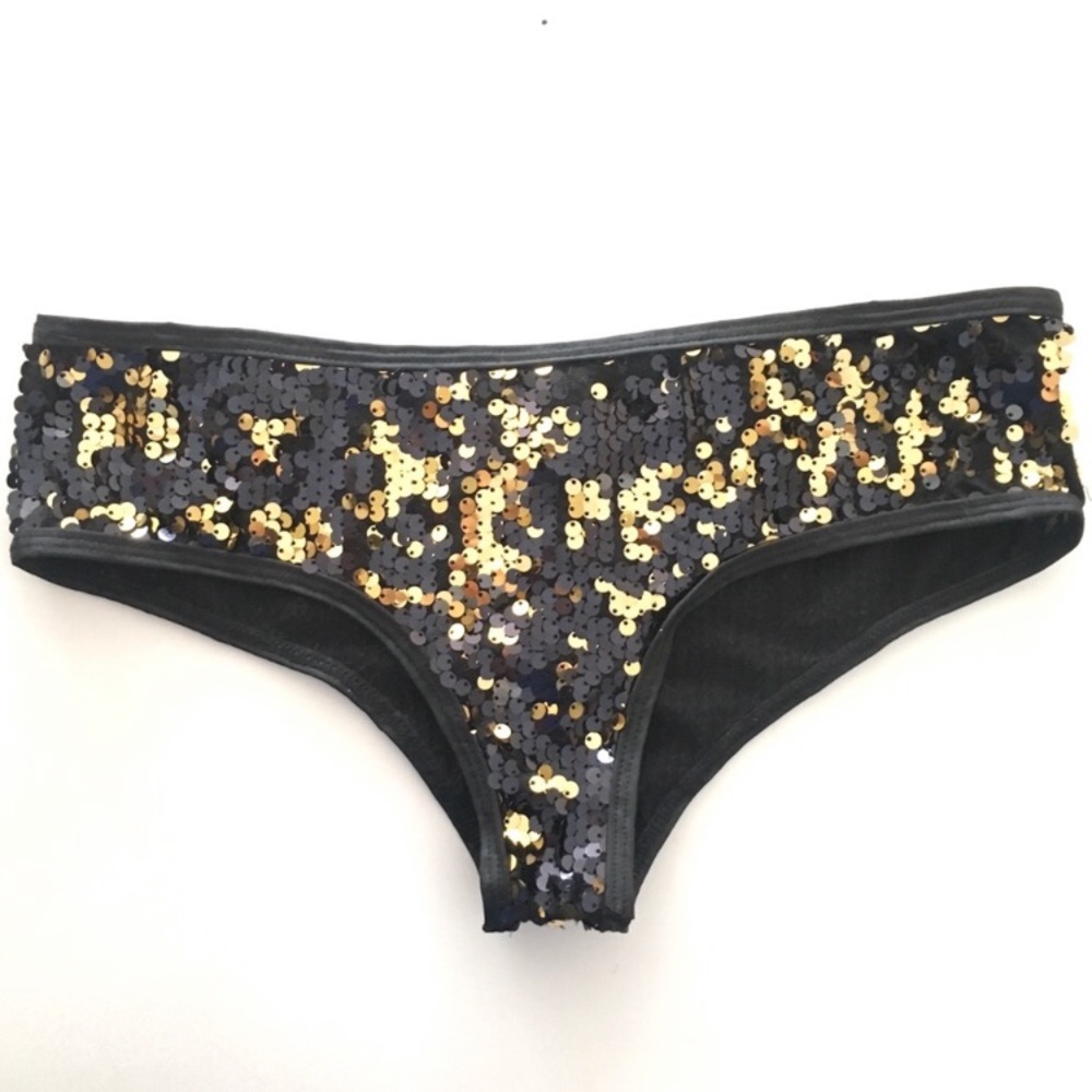 Black and gold sequin undies/shorts